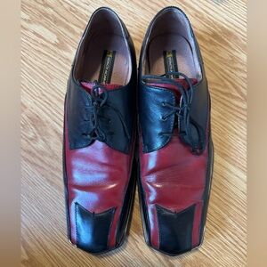 Vintage Stacy Adams Oxford Leather Tuxedo Black Tie Wedding Cap Toe